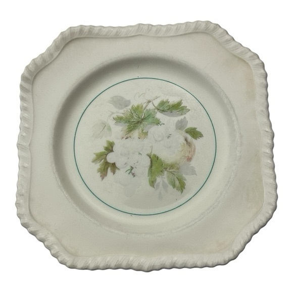 Johnson Bros Square Plates Made in England Pastel Border Fruit Designs 7.5” - Picture 5 of 11
